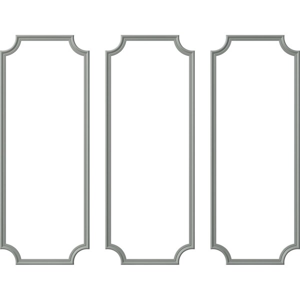 Ekena Millwork 28-in. W x 72-in. H Claremont Panel Moulding Kit Triple Panel PMLKCL28X72C - main